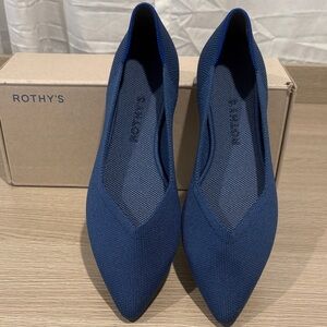 Rothy's Deep Blue Pointed Flats